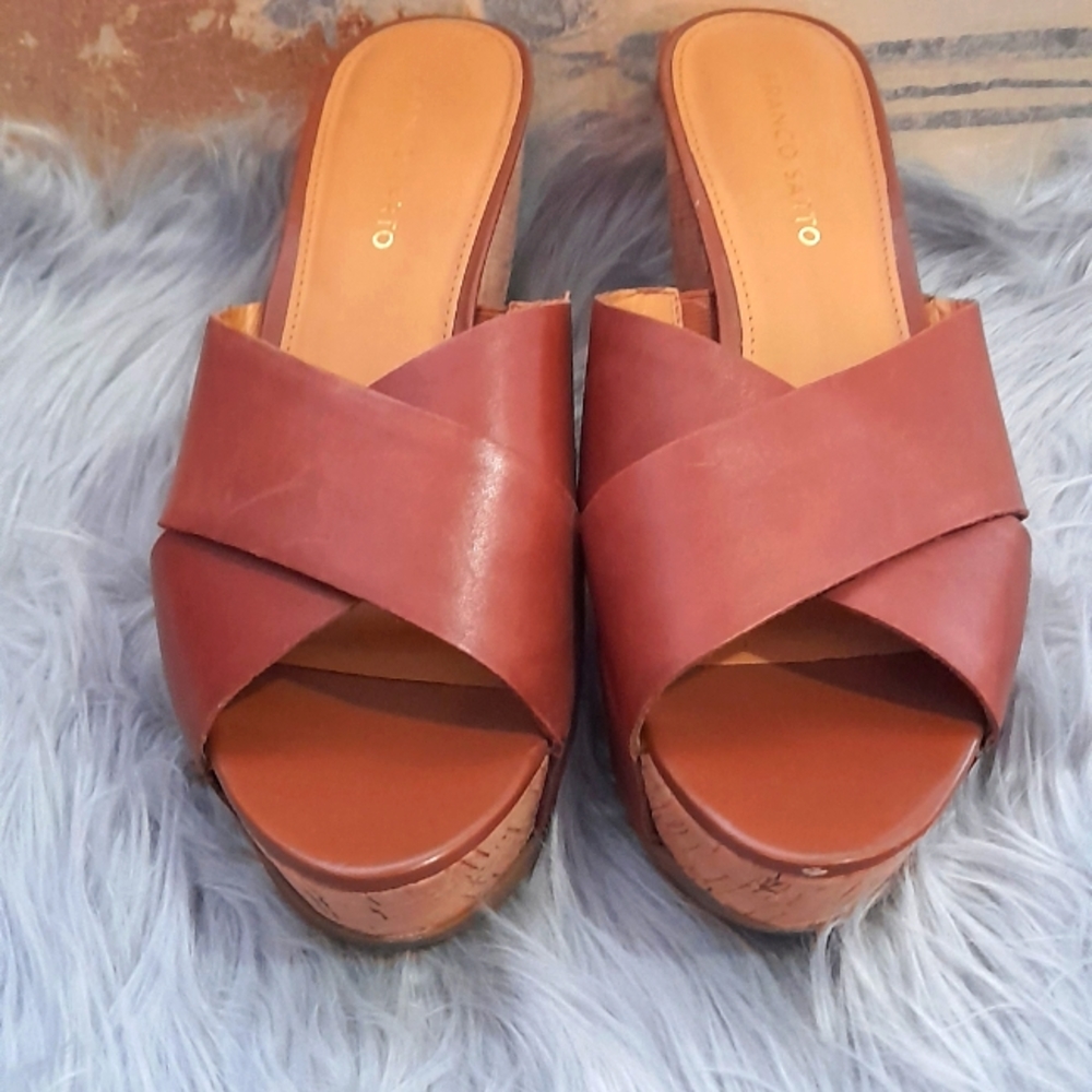Franco Sarto brown wedges